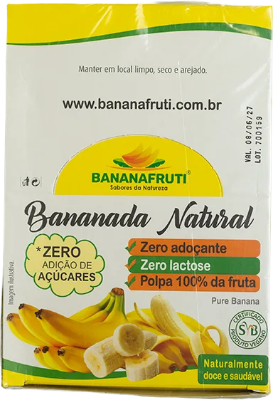 Display de bananada natural