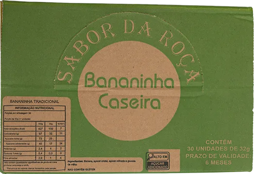 Caixa display de bananinha caseira
