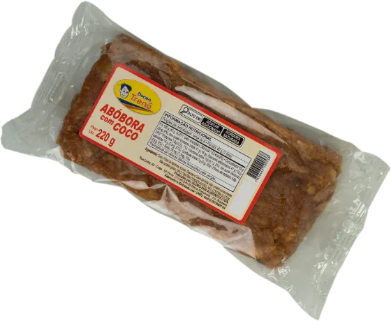 Barra de doce de abóbora com coco