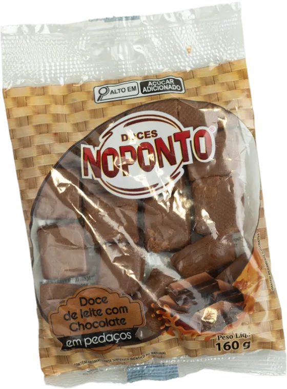 Pacote de doce de leite com chocolate