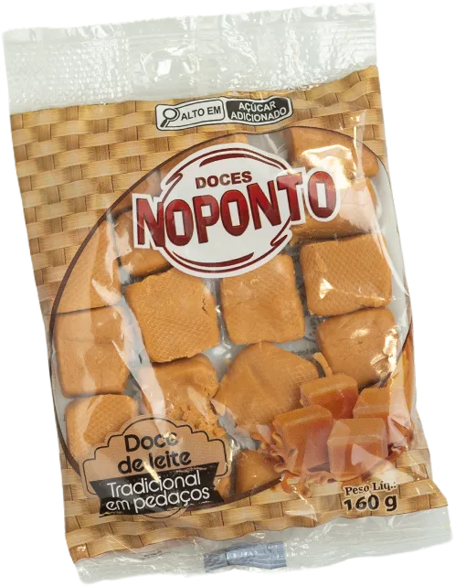 Pacote de doce de leite tradicional em pedaços