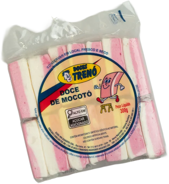Pacote quadrado de doce de mocotó
