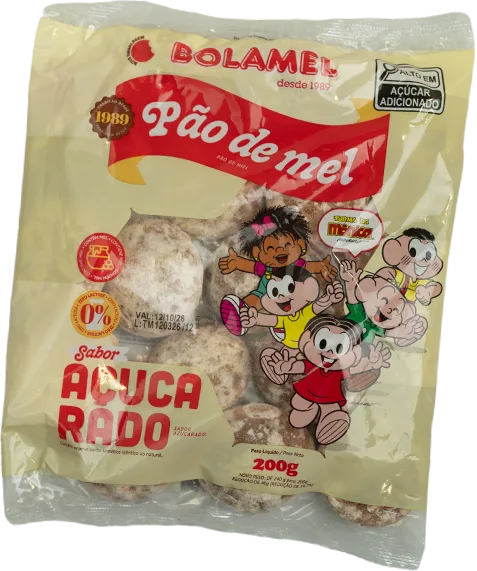 Pacote de pão de mel açucarado