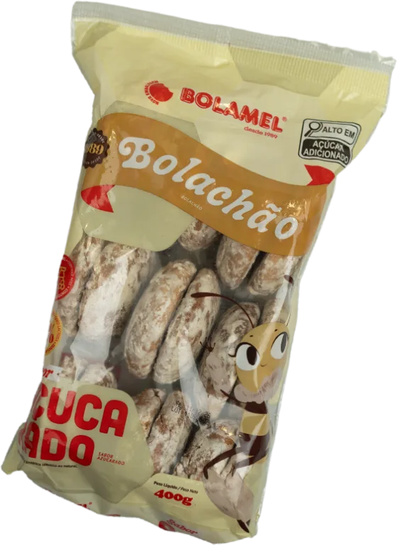 Pacote de pão de mel bolachão açucarado