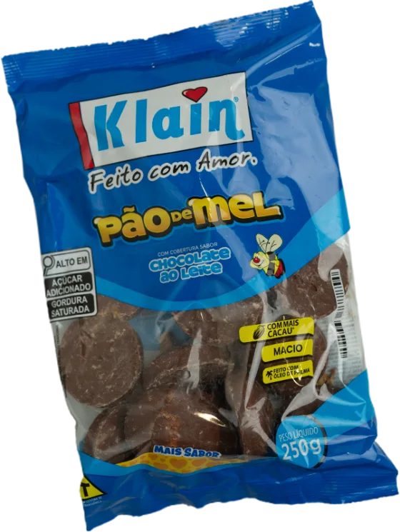 Pacote de pão de mel com chocolate