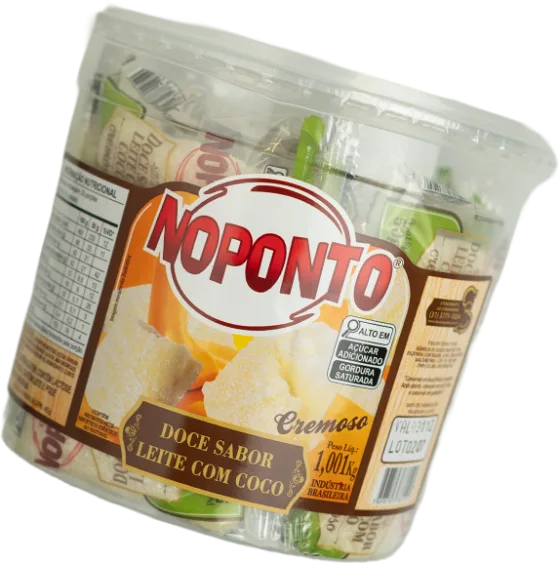 Pote de doce de leite com coco